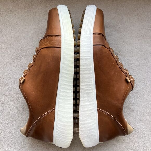 ZeroTie Backswing Blucher FG WR Brown Leather Golf Shoe Men 8.5 Hands Free - Picture 4 of 16